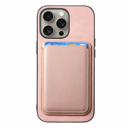 B2 For iPhone 16 Pro Max Case Detachable Magnetic Card Bag Leather+TPU Phone Cover