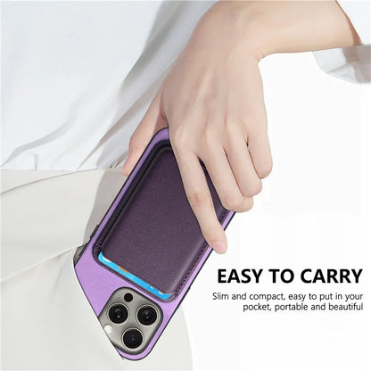 B2 For iPhone 16 Pro Max Case Detachable Magnetic Card Bag Leather+TPU Phone Cover