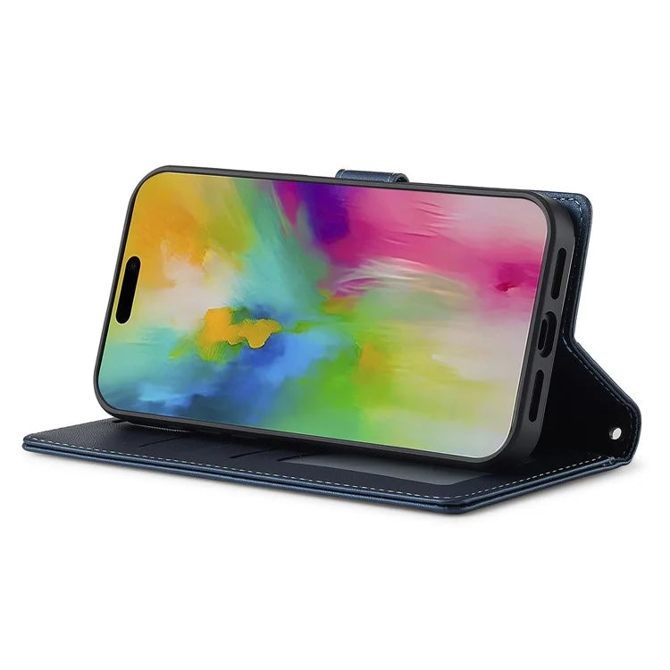 LC.IMEEKE L2 Series for iPhone 16 Pro Max Case PU Leather Wallet Detachable Magnetic Phone Cover