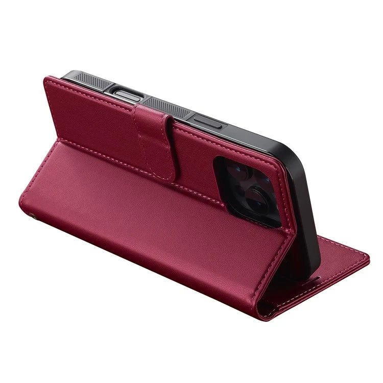 LC.IMEEKE L2 Series for iPhone 16 Pro Max Case PU Leather Wallet Detachable Magnetic Phone Cover