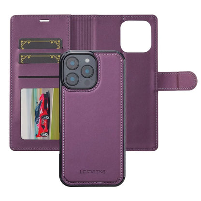 LC.IMEEKE L2 Series for iPhone 16 Pro Max Case PU Leather Wallet Detachable Magnetic Phone Cover