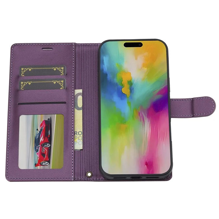 LC.IMEEKE L2 Series for iPhone 16 Pro Max Case PU Leather Wallet Detachable Magnetic Phone Cover