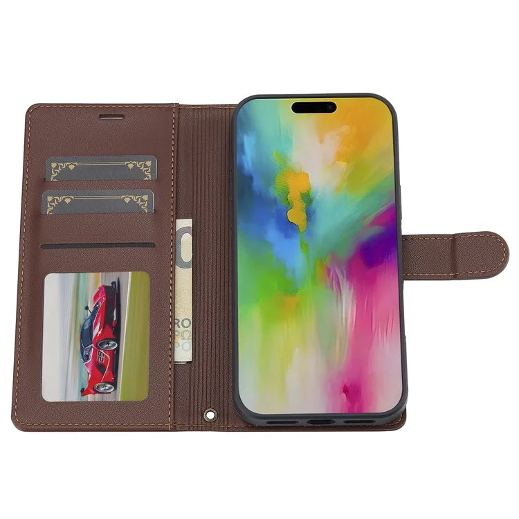 LC.IMEEKE L2 Series for iPhone 16 Pro Max Case PU Leather Wallet Detachable Magnetic Phone Cover