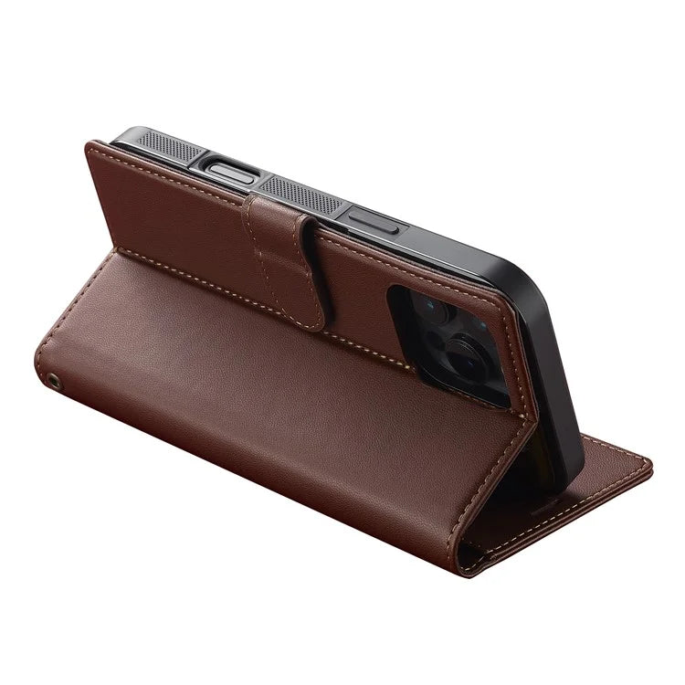 LC.IMEEKE L2 Series for iPhone 16 Pro Max Case PU Leather Wallet Detachable Magnetic Phone Cover