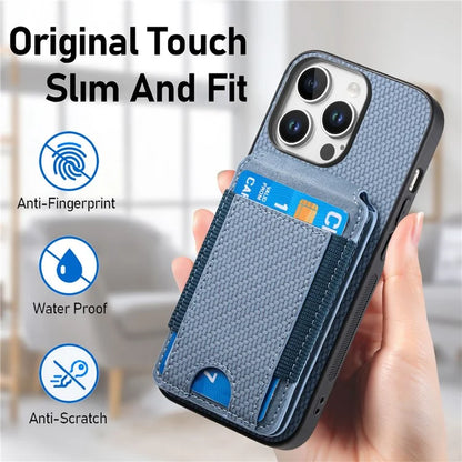 C1-12 For iPhone 16 Pro Max Case Card Holder Leather+PC+TPU Kickstand Phone Cover