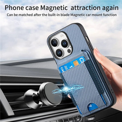 C1-12 For iPhone 16 Pro Max Case Card Holder Leather+PC+TPU Kickstand Phone Cover