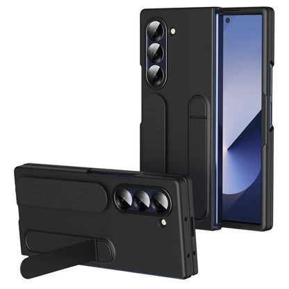 For Samsung Galaxy Z Fold6 5G Case Kickstand Wristband PC+Silicone Phone Cover