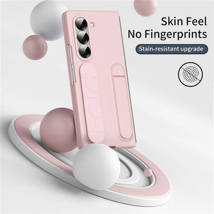 For Samsung Galaxy Z Fold6 5G Case Kickstand Wristband PC+Silicone Phone Cover
