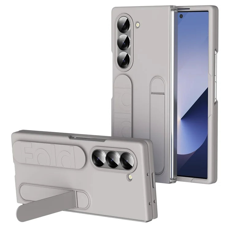 For Samsung Galaxy Z Fold6 5G Case Kickstand Wristband PC+Silicone Phone Cover