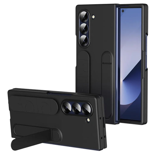 For Samsung Galaxy Z Fold5 5G Case Kickstand Wristband PC+Silicone Phone Cover
