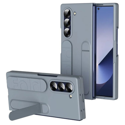 For Samsung Galaxy Z Fold5 5G Case Kickstand Wristband PC+Silicone Phone Cover