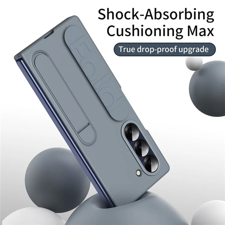 For Samsung Galaxy Z Fold5 5G Case Kickstand Wristband PC+Silicone Phone Cover