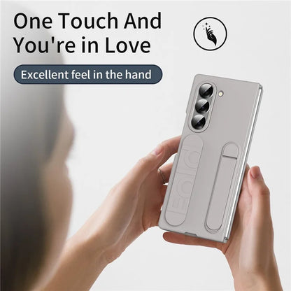 For Samsung Galaxy Z Fold5 5G Case Kickstand Wristband PC+Silicone Phone Cover