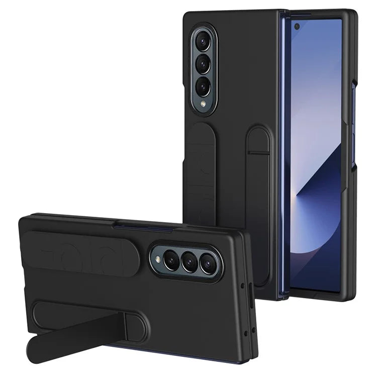 For Samsung Galaxy Z Fold4 5G Case Kickstand Wristband PC+Silicone Phone Cover