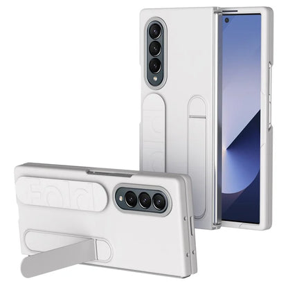 For Samsung Galaxy Z Fold4 5G Case Kickstand Wristband PC+Silicone Phone Cover