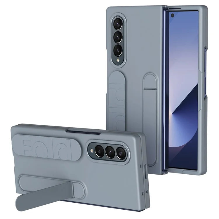 For Samsung Galaxy Z Fold4 5G Case Kickstand Wristband PC+Silicone Phone Cover
