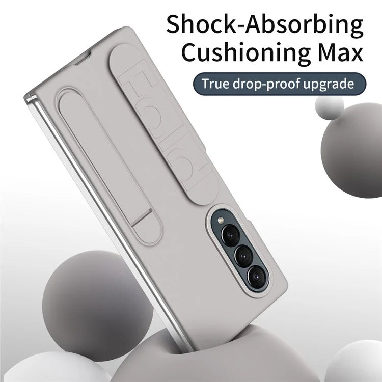 For Samsung Galaxy Z Fold4 5G Case Kickstand Wristband PC+Silicone Phone Cover