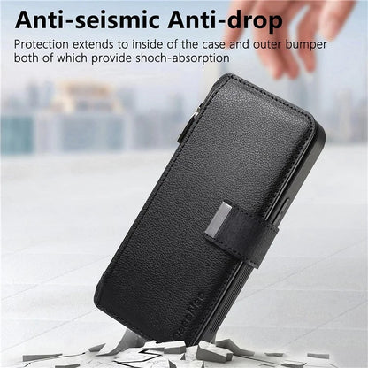CASENEO MW-02 For iPhone 16 Pro Max Leather Case Detachable Magnetic Phone Cover