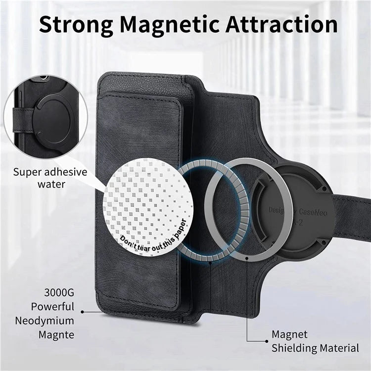 CASENEO MW-02 For iPhone 16 Pro Max Leather Case Detachable Magnetic Phone Cover