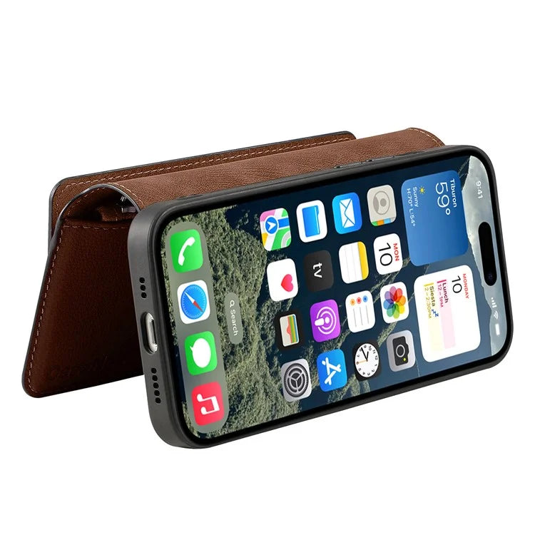 CASENEO MW-02 For iPhone 16 Pro Max Leather Case Detachable Magnetic Phone Cover