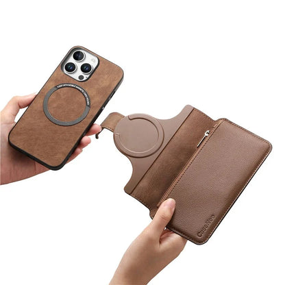 CASENEO MW-02 For iPhone 16 Pro Max Leather Case Detachable Magnetic Phone Cover