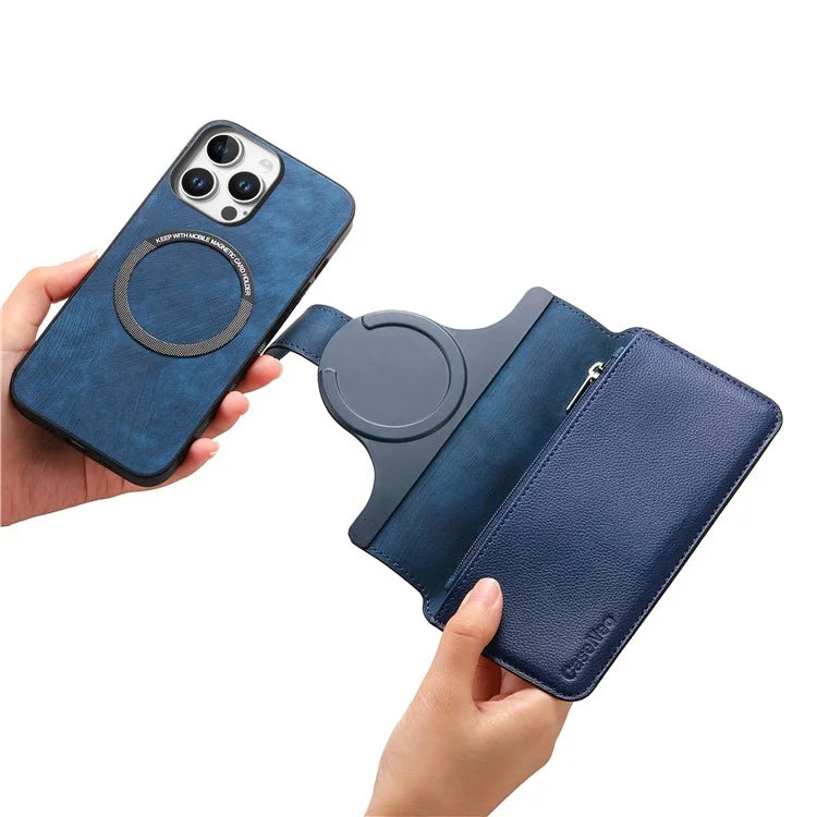 CASENEO MW-02 For iPhone 16 Pro Max Leather Case Detachable Magnetic Phone Cover