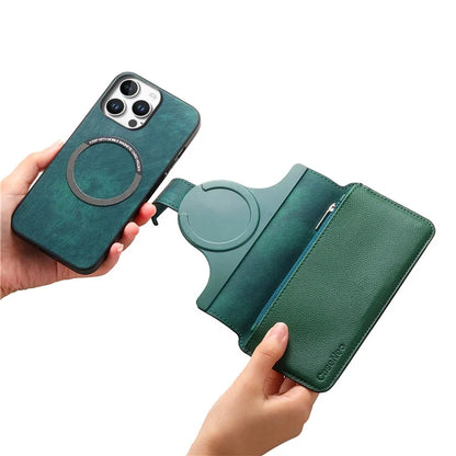 CASENEO MW-02 For iPhone 16 Pro Max Leather Case Detachable Magnetic Phone Cover
