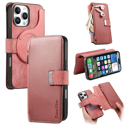 CASENEO MW-02 For iPhone 16 Pro Max Leather Case Detachable Magnetic Phone Cover