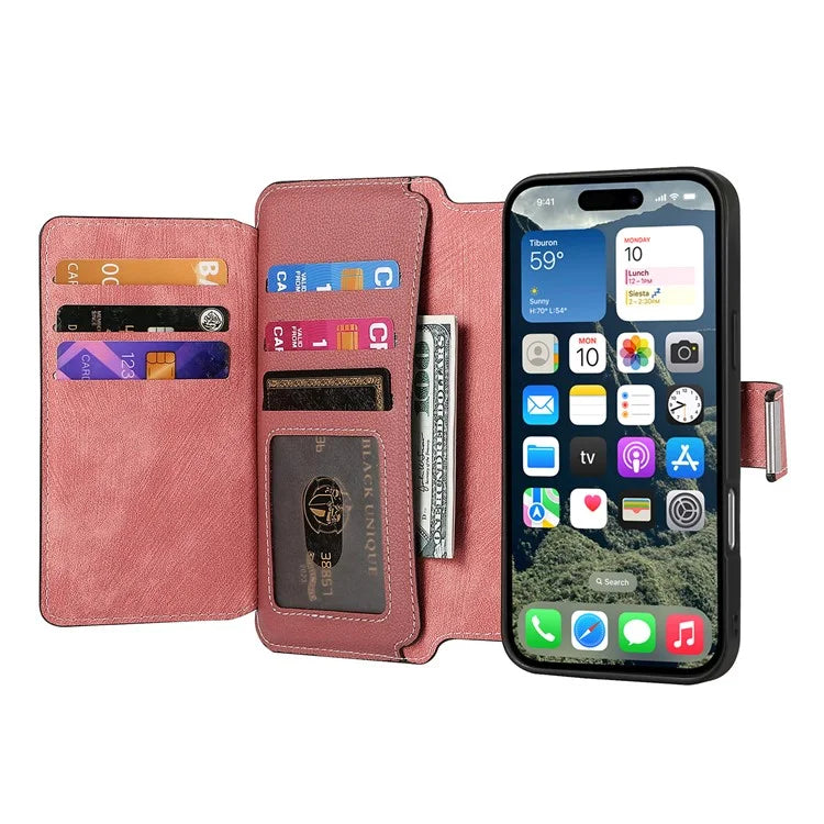 CASENEO MW-02 For iPhone 16 Pro Max Leather Case Detachable Magnetic Phone Cover
