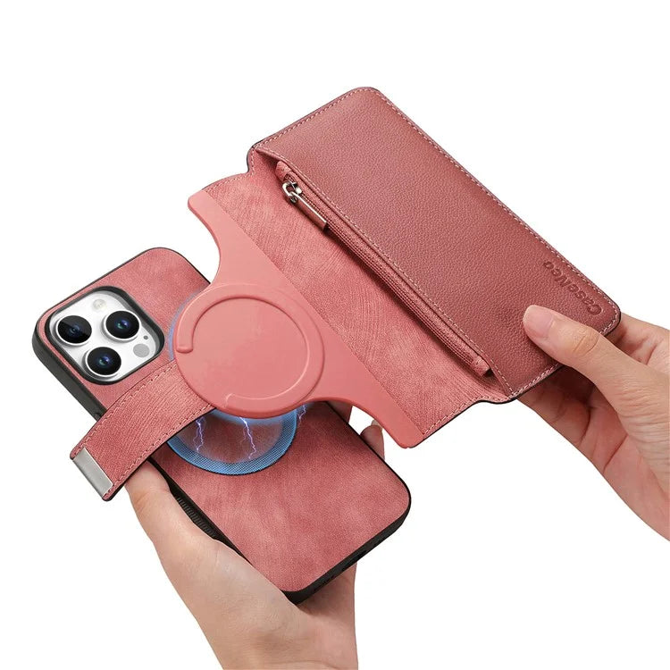CASENEO MW-02 For iPhone 16 Pro Max Leather Case Detachable Magnetic Phone Cover