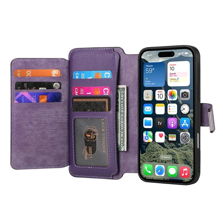 CASENEO MW-02 For iPhone 16 Pro Max Leather Case Detachable Magnetic Phone Cover