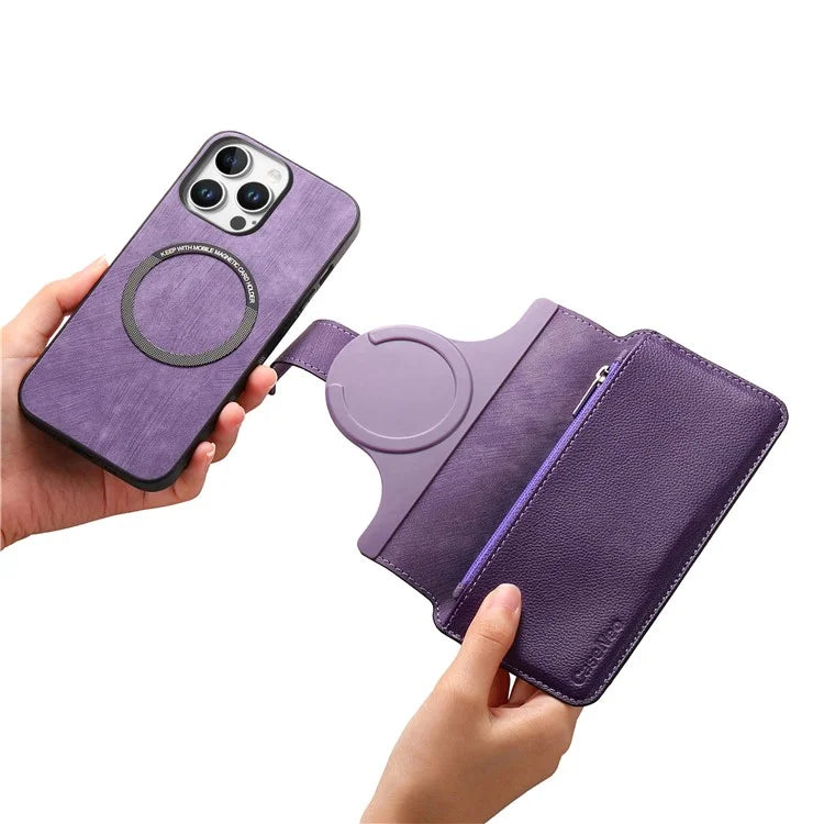 CASENEO MW-02 For iPhone 16 Pro Max Leather Case Detachable Magnetic Phone Cover