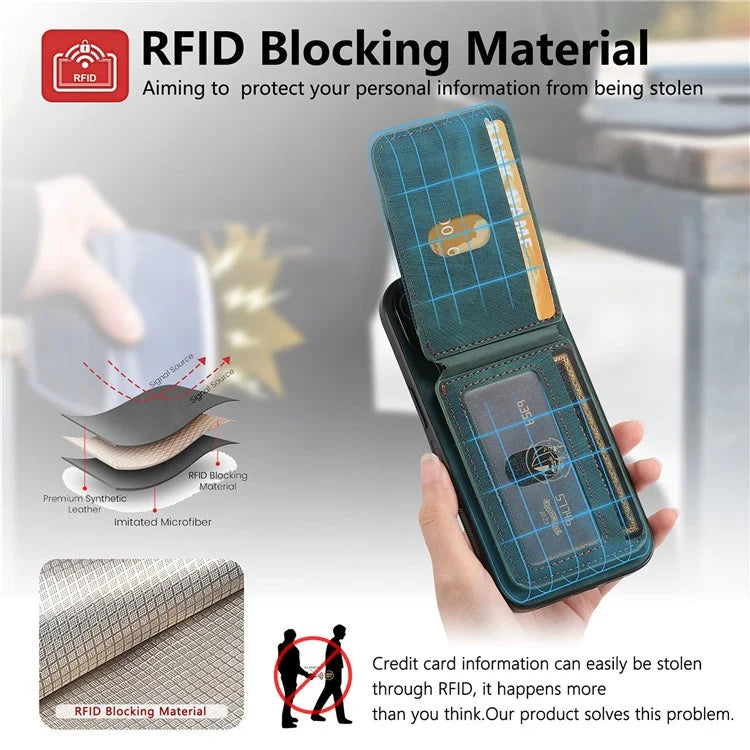 D14 For iPhone 16 Plus Case Vertical Flip Card Holder Ring Holder Kickstand Leather Back Cover