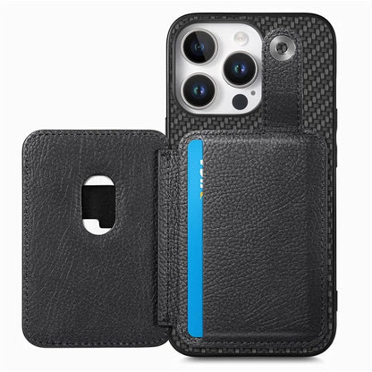 Style B C1-06 For iPhone 16 Pro Max Case Card Holder Leather+PC+TPU Phone Cover with Card Knife
