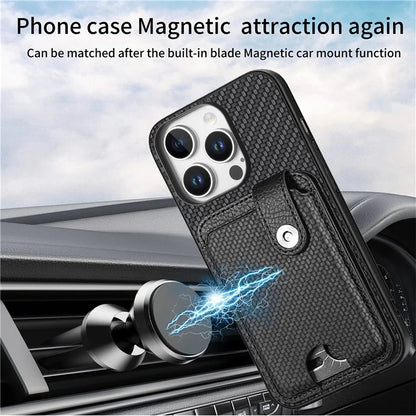 Style B C1-06 For iPhone 16 Pro Max Case Card Holder Leather+PC+TPU Phone Cover with Card Knife