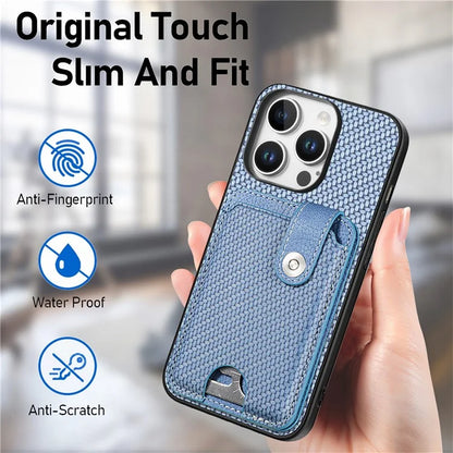 Style B C1-06 For iPhone 16 Pro Max Case Card Holder Leather+PC+TPU Phone Cover with Card Knife