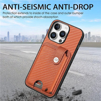 Style B C1-06 For iPhone 16 Pro Max Case Card Holder Leather+PC+TPU Phone Cover with Card Knife