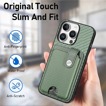 Style B C1-06 For iPhone 16 Pro Max Case Card Holder Leather+PC+TPU Phone Cover with Card Knife
