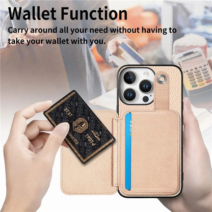Style B C1-06 For iPhone 16 Pro Max Case Card Holder Leather+PC+TPU Phone Cover with Card Knife