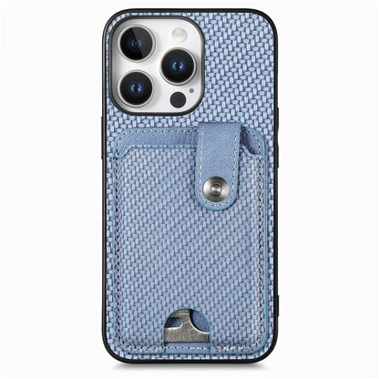 Style B C1-06 For iPhone 16 Pro Case Card Holder Leather+PC+TPU Phone Cover with Card Knife