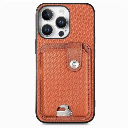 Style B C1-06 For iPhone 16 Pro Case Card Holder Leather+PC+TPU Phone Cover with Card Knife