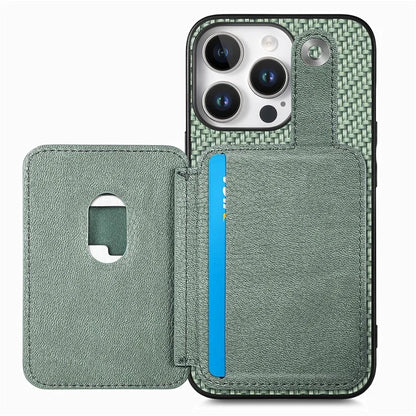 Style B C1-06 For iPhone 16 Pro Case Card Holder Leather+PC+TPU Phone Cover with Card Knife