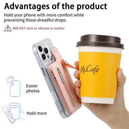CY2 For iPhone 16 Pro Case Wristband Leather+PC Zipper Pocket Phone Cover RFID Blocking