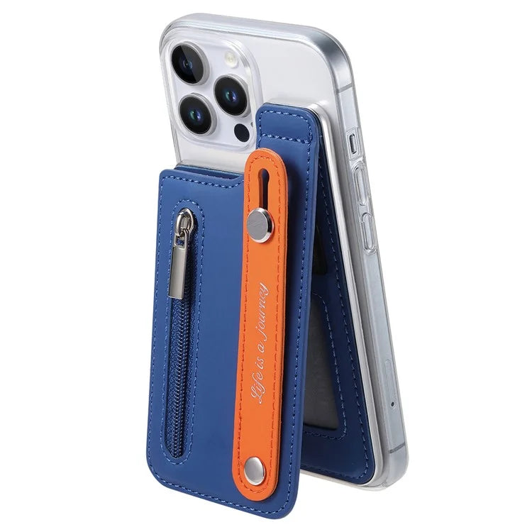 CY2 For iPhone 16 Pro Case Wristband Leather+PC Zipper Pocket Phone Cover RFID Blocking
