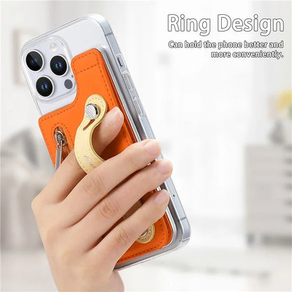 CY2 For iPhone 16 Pro Case Wristband Leather+PC Zipper Pocket Phone Cover RFID Blocking
