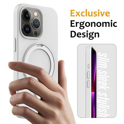 For iPhone 16 Pro Case Compatible with MagSafe Kickstand PC + Silicone Phone Cover