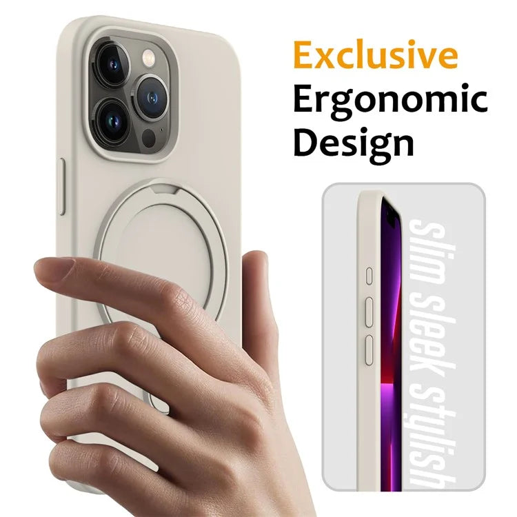 For iPhone 16 Pro Case Compatible with MagSafe Kickstand PC + Silicone Phone Cover