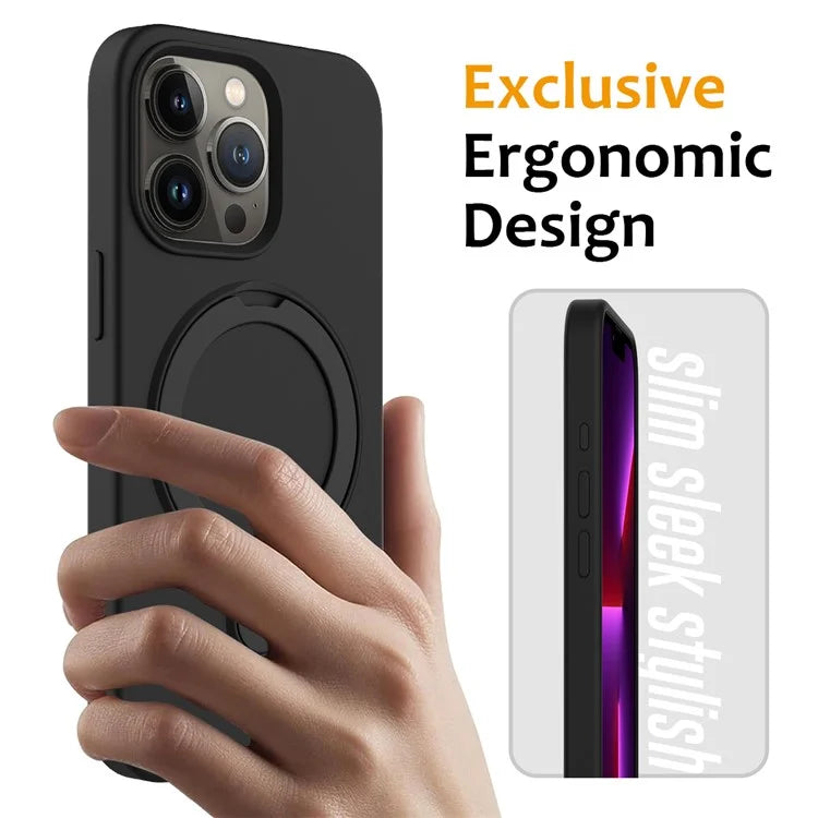 For iPhone 16 Pro Case Compatible with MagSafe Kickstand PC + Silicone Phone Cover