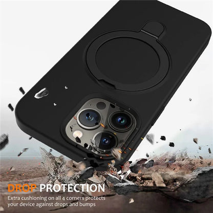 For iPhone 16 Pro Case Compatible with MagSafe Kickstand PC + Silicone Phone Cover