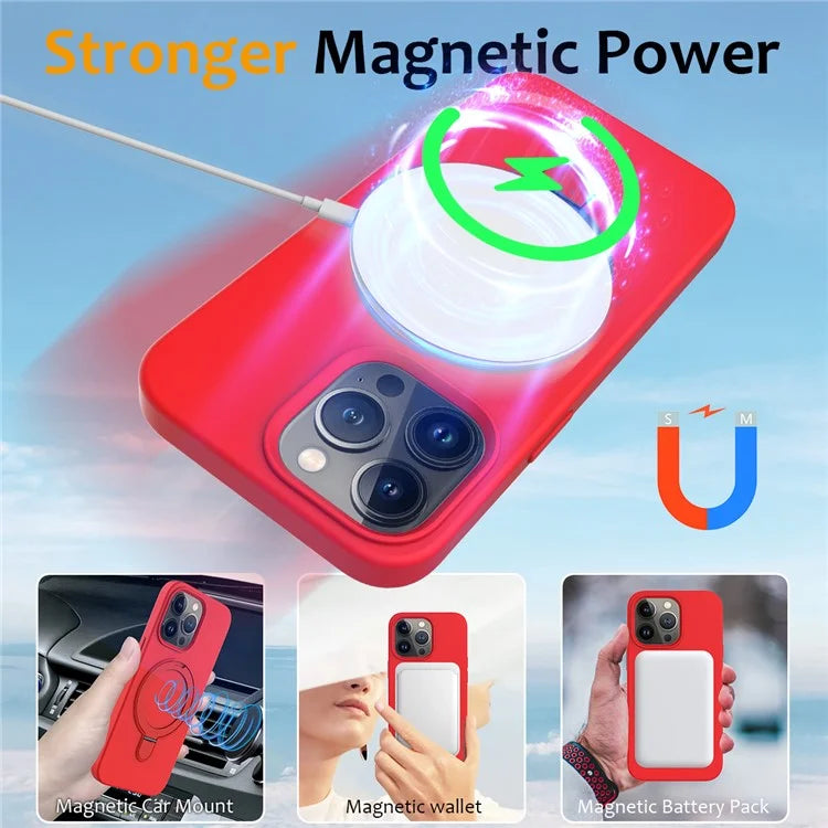 For iPhone 16 Pro Case Compatible with MagSafe Kickstand PC + Silicone Phone Cover